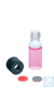 Vials 1.2 ml, cap with hole + septum butyl/PTFE, 100 pcs/pack