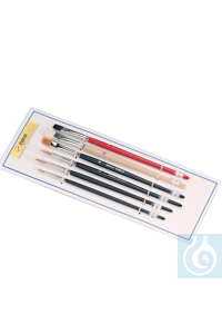 neoLab&reg; laboratoriumborstels, 6 stuks/set Kwaliteitsborstel van rood...