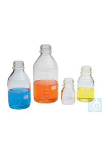 neoChoice Laborflaschen oh. Kappe 2000 ml ISO 4796 Boro-Glas 3.3 GL 45 Graduierte Laborflaschen...