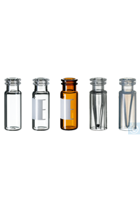 neochrom® Schnappringflaschen 1,5 ml ND11, weite Öffnung, Klarglas, 100 St./Pack