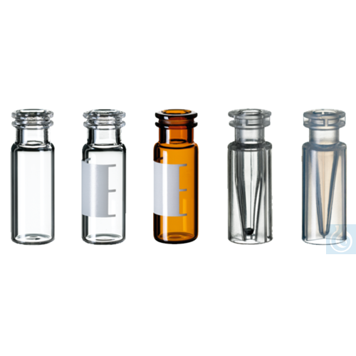 neochrom® Schnappringflaschen 1,5 ml ND11, weite Öffnung, Klarglas, 100 St./Pack
