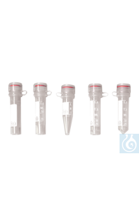 neoLab® neoScrew-Microtubes 0,5 ml selbstst., steril grad., Kappe+Lasche, 10x50 Sterile...