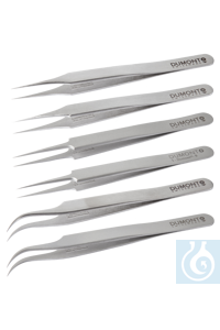 neoLab® Pinzette aus Dumoxel, Nr. 5, gerade, Spitzenstärke 0,06 mm