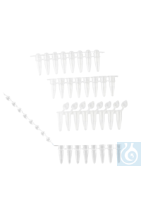 neoChoice PCR-Tubes 0,2 ml, 8er Strips mit Cap, transparent, unsteril, 125 Stck. Für alle...