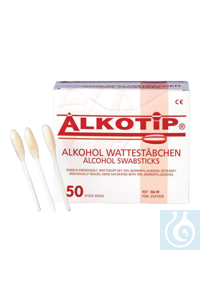 neoLab® Alcohol cotton swabs with large cotton head, sterile, 100 mm long, 50 pc