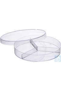 Moonlab® Petrischale, Ø: 90 mm, Höhe: 15 mm, 3 Fächer, 3 Nocken, klar, steril, P Diese sterilen...