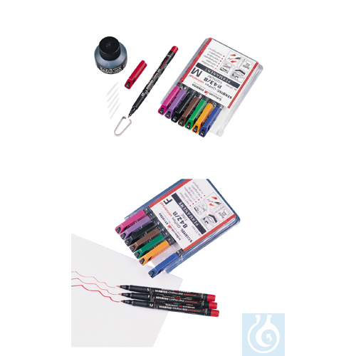 neoLab&reg; Folienstifte permanent, fein, 8 Farben