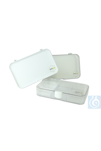 3Artikelen als: neoLab&reg; Assortimentsdoos lage vorm, wit met transparant deksel Praktische...