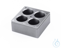 H 135.105 Blok 4 x 30 ml Voor staande kolfInhoud: 30 ml Aantal gaten: 4 &Oslash;...