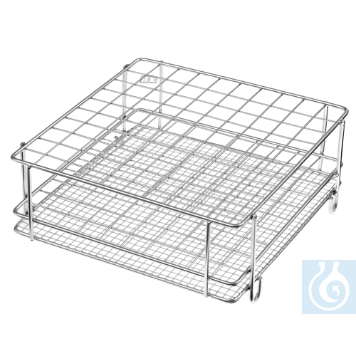 Reagenzglasgestell, 100 Loecher, 200 x 200 x 70 mm