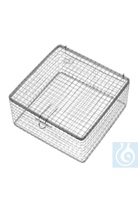 Wire basket with cover, 180 x 180 x 90 mm