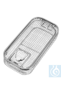 Wire basket with cover and handle, 250 x 130 x 60 mm