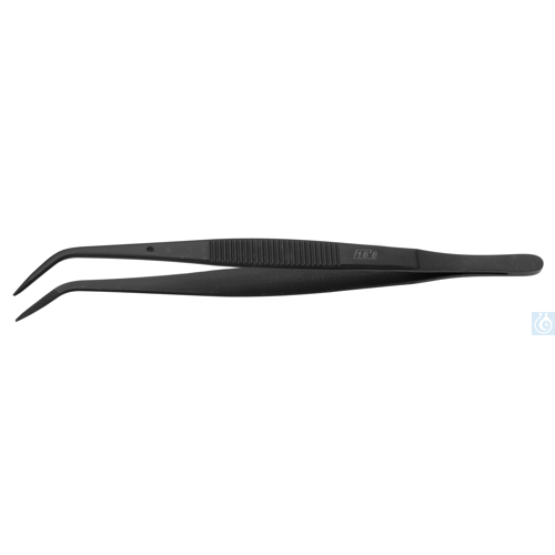 Tweezers 160mm, PTFE-coated, curved pointed