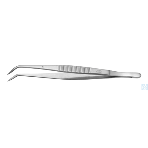 Curved pointed tweezers 200mm