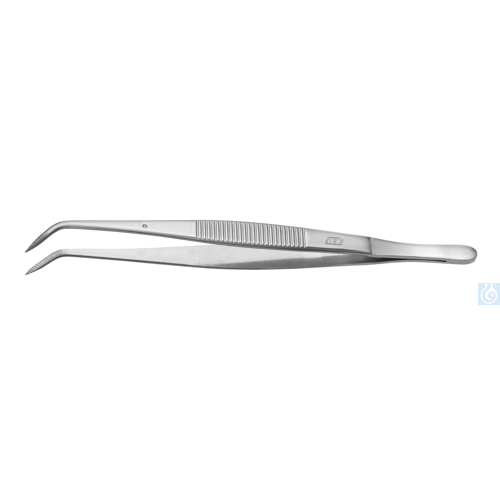 Curved pointed tweezers 115mm