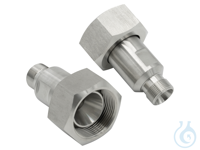 2 Adapters M30x1.5 female to M16x1 male, stainless steel