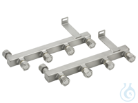 2 Quad distributing adapters, M16x1, with barbed fittings for tubing 8 or 12...
