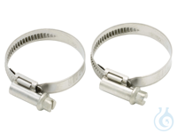 2 Tube clamps, size 4  clamping range 23-35 mm  for reinforced tubing 3/4"...