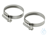 2 Tube clamps, size 5  clamping range 25-40 mm  for reinforced tubing 1"...