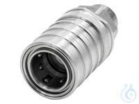 Clean-Break self-sealing coupling M16x1, FFKM  temperature range: -45 ... +