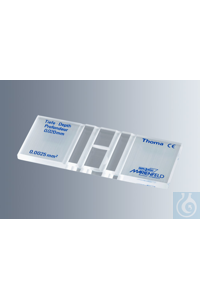 Zählkammern Helber 0,02 mm, dunkellinig, CE (System Thoma mit Sondertiefe) mit doppelter...