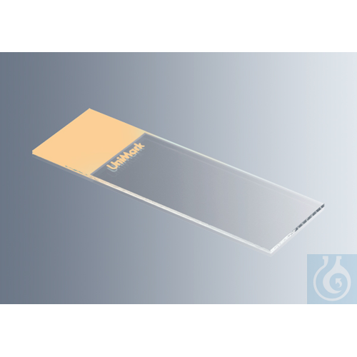 Microscope slides UniMark&reg; orange, cut edges