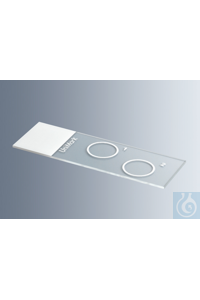 Objektträger UniMark&reg; mit 2 Ringen, mit weißem Schriftfeld und zwei...