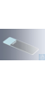 Objektträger UniMark&reg; blau, Kanten geschliffen mit blauem Schriftfeld, ca. 76x26x1 mm, mit...