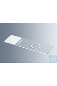 Objektträger HistoBond&reg;+ weiß mit 1 Ring HistoBond&reg;+ Objektträger mit...