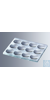 Glass plates with 12 ground-in and polished cavities of approx. 16 mm ø and approx. 1.5 mm depth,...