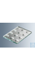 Glass plates with 6 ground-in and polished cavities of approx. 20-22 mm ø and approx. 2 mm depth,...