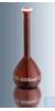 Volumetric flasks 100 ml, with ground joint NS 14/23 and poly stopper, class A, white graduated,...