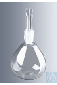 Pycnomètre de Gay-Lussac, 5 ml, non ajusté en forme de poire, avec bouchon en verre rodé, verre...