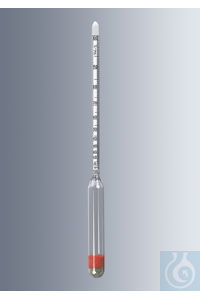 Alcoholometers acc. to Gay-Lussac, range 0-100:1 % vol., without thermometer