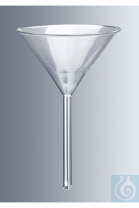 Trichter 30 mm Ø, hergestellt aus Borosilikatglas 3.3, gemäß DIN 12 445, mit glatten Oberflächen,...