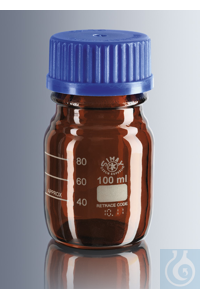 Laborflaschen 500 ml, Borosilikatglas 3.3 Simax&reg; mit brauner Farbbeschichtung,...