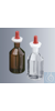 Tropfflaschen mit Pipette, 50 ml, Klarglas, Steilbrust, mit Klarglaspipette, Gummihütchen und...