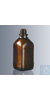 Flaschen für Dispenser, 500 ml, Braunglas, mit ISO-Gewinde GL 32, vierkantig, kunststoffbeschichtet