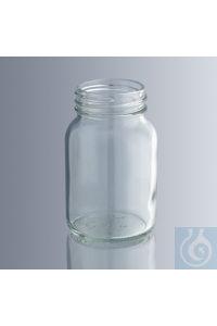 Gewindeflaschen 100 ml, hergestellt aus Glas der 3. hydrolytischen Klasse, autoklavierbar,...