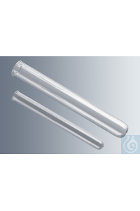 Reagenzgläser 160x16 mm, Rundboden, mit Bördelrand, aus Natron-Kalk-Glas, Wandstärke 0,6 mm,...