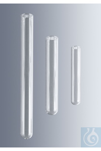 Reagenzgläser 160x16 mm, Natron-Kalk-Glas, mit geradem Rand, runder Boden, ungraduiert,...