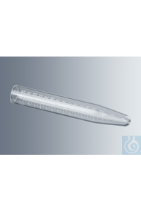 Zentrifugengläser, ca. 15 ml Inhalt, weiß graduiert 1-15:0,1 ml, Natron-Kalk-Glas, mit glattem...