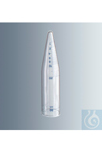 Zentrifugengläser 135x30 mm, für Löslichkeitsbestimmung nach ADPI, mit Bördelrand, konisch,...
