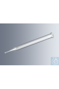 Dropping pipettes, 150 mm length x 7/8 mm Ø made of soda lime glass, with straight tip, with...