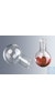 Rundkolben 50 ml, Enghals, hergestellt aus Borosilikatglas 3.3, mit Bördelrand, zu 10 Stück in...