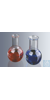 Boiling flasks with flat bottom 250 ml, narrow neck made of borosilicate glass 3.3, with beaded...