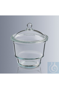 Exsikkatoren nach DIN mit Glasknopf im Deckel, 250 mm Durchmesser hergestellt aus Borosilikatglas...