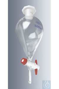 Separatory funnels 2'000 ml, conical shape, made of borosilicate glass 3.3 Duran®, in compliance...