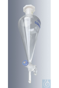 Separatory funnels 1'000 ml, acc. to Squibb, made of borosilicate glass 3.3, in compliance with...