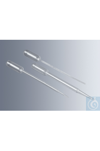 Transfer pipettes 3:0.5 ml, graduated, made of polyethylene, length approx. 150 mm, non-sterile,...